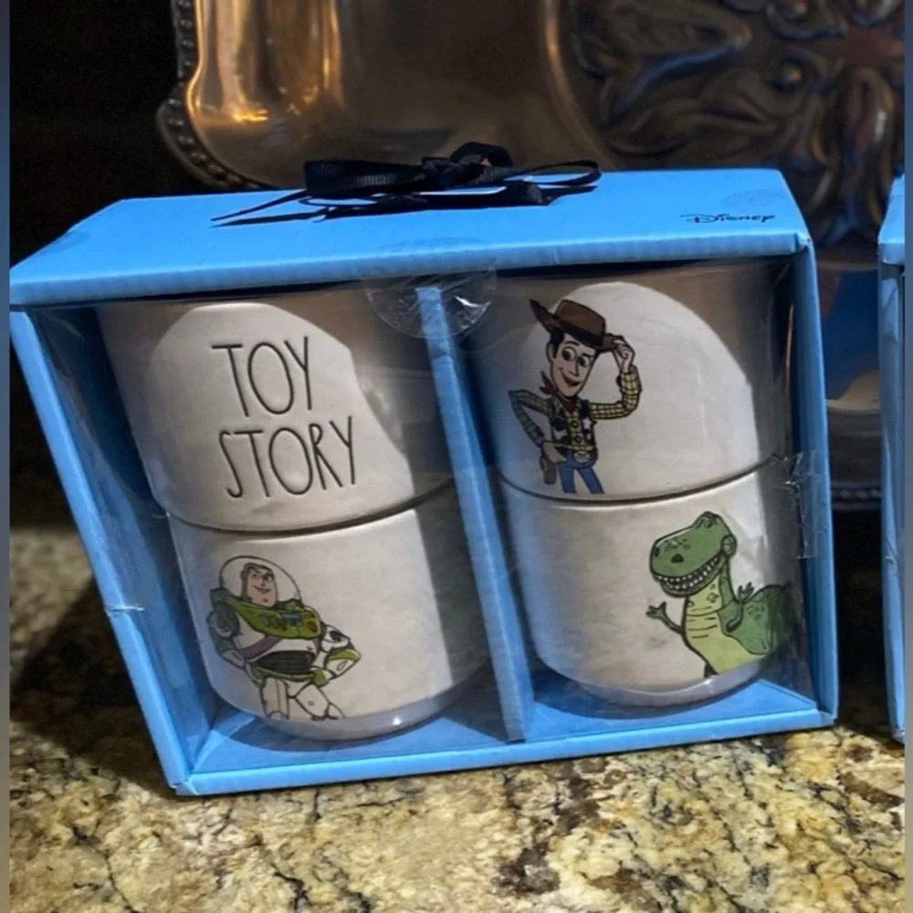 Rae Dunn Disney Pixar TOY STORY stacking Ramekin set of 4 Buzz, Woody & Rex NEW!